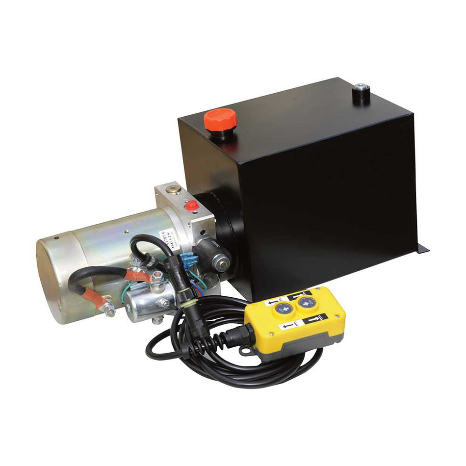 NorTrac® Dump Trailer Power Unit with 12V DC Motor — For Single-Acting Cylinder, 3.2 Gal. Reservoir (53462)