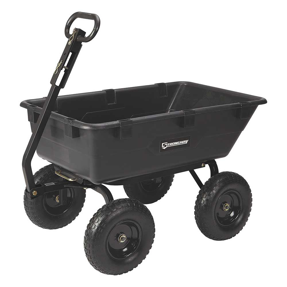 Strongway® Poly Garden Wagon — 1200-Lb Capacity - 6 Cubic Foot Trailer ...