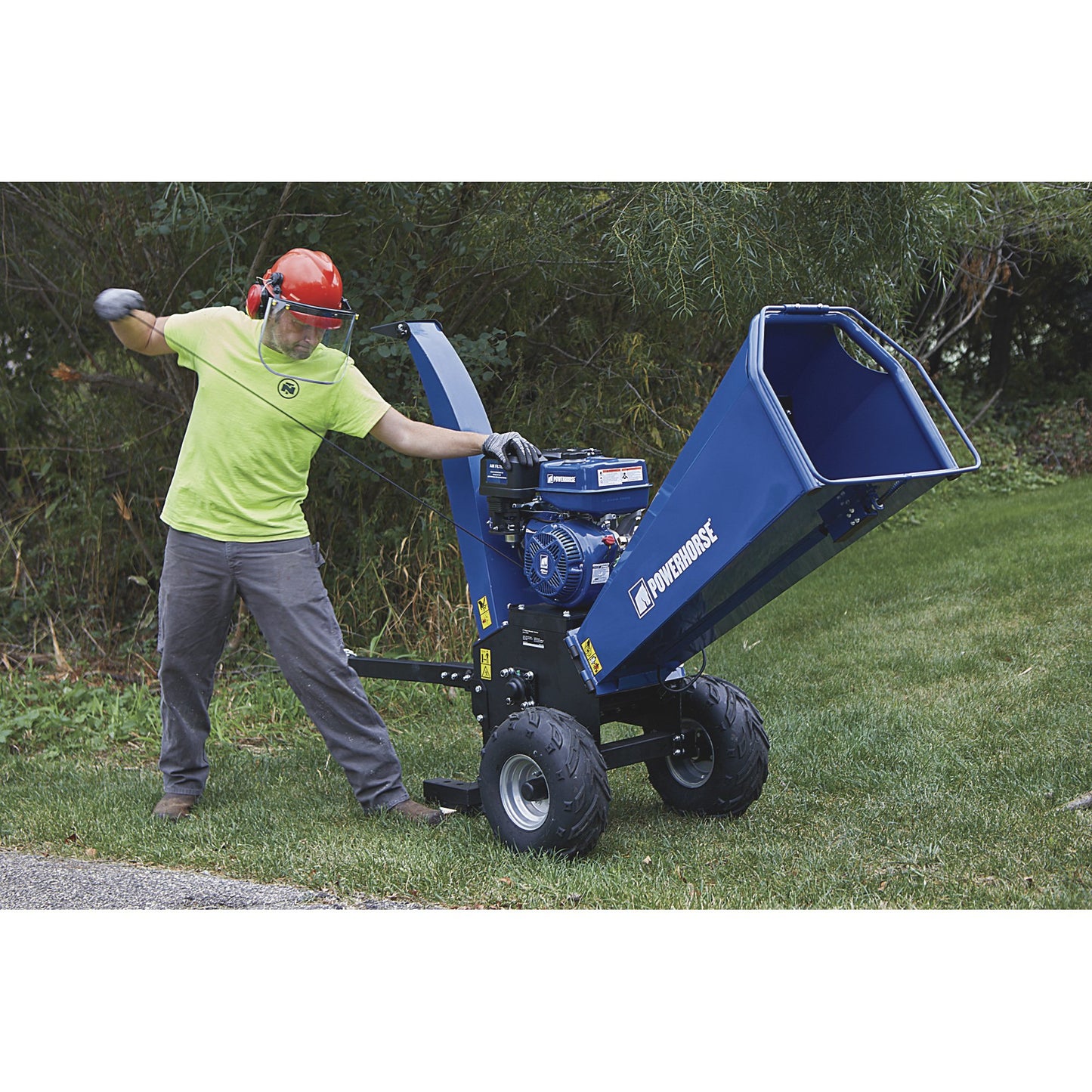 Powerhorse Towable 5in. Wood Chipper + Shredder — 420cc OHV Engine (11 ...