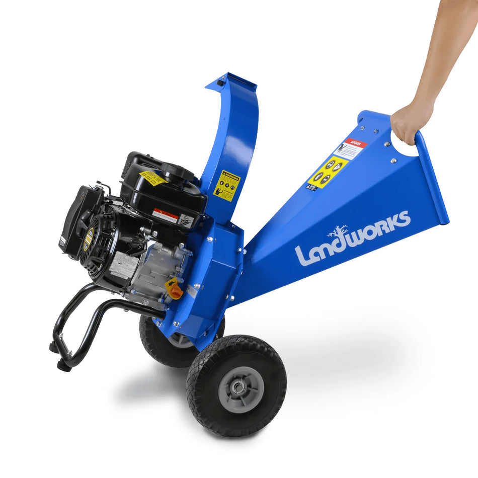 Landworks Mini 7HP 212CC Gas Engine 3" Max Branch Diameter Wood Chipper and Shredder (GUO033)